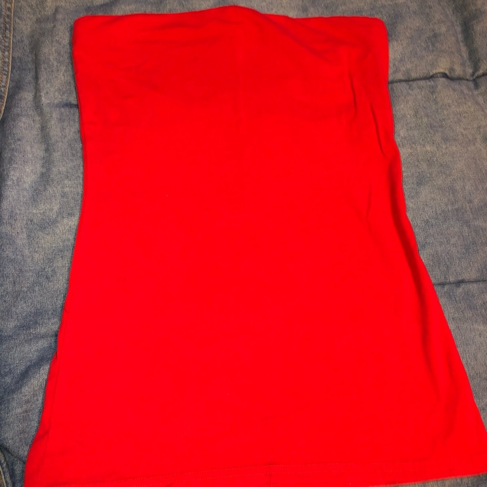 Vibrant Red Tube Top